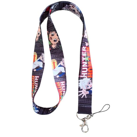 Hunter x Hunter Anime Lanyard | Black Keychain Strap for Keys & Badges One Size - Picture 4 of 6